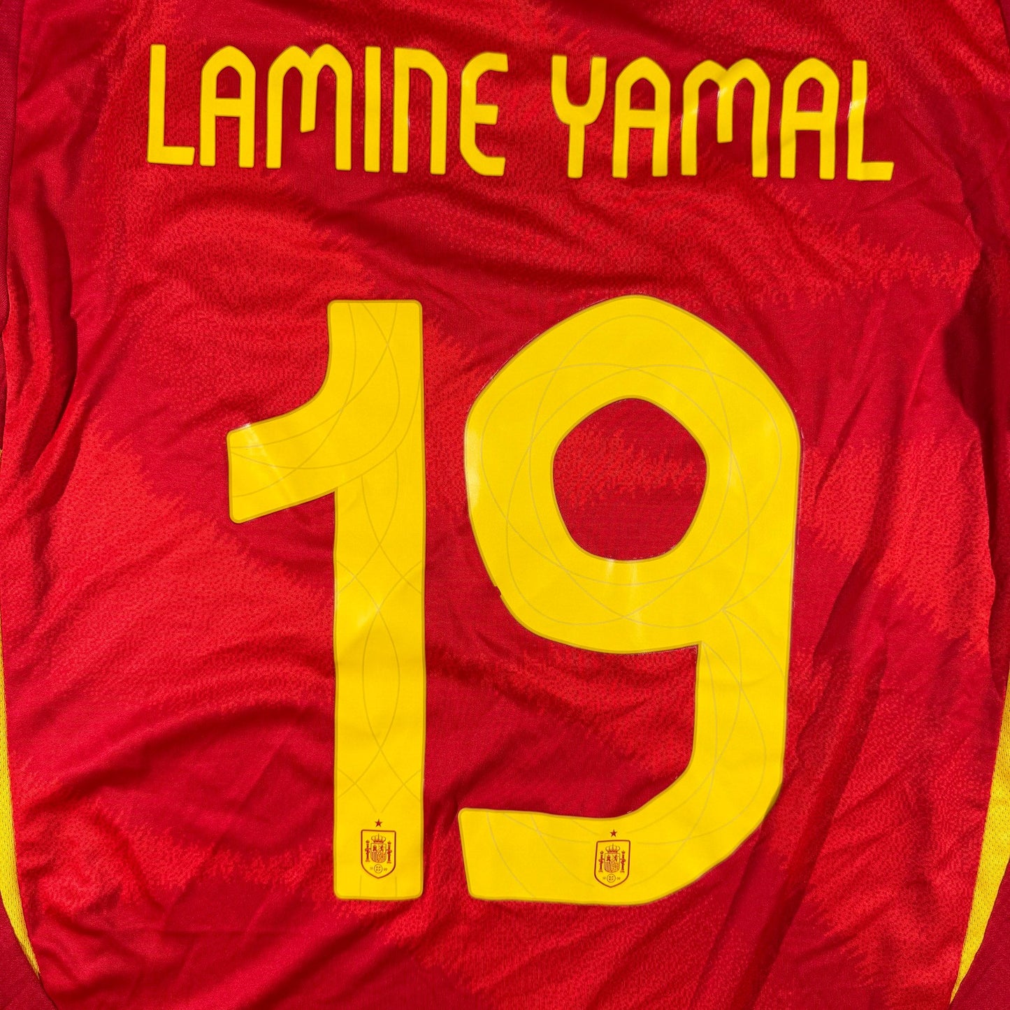 Spain 2024 home #19 Lamine Yamal (L)
