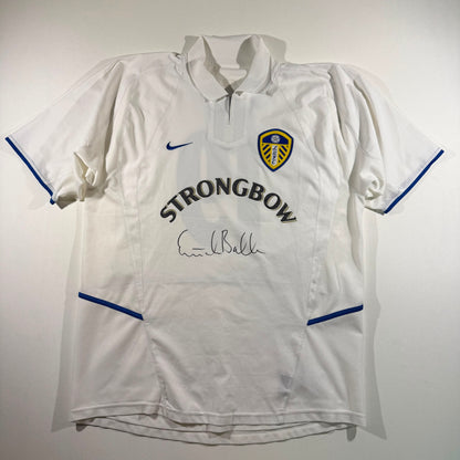Leeds United 2002/03 home signed #19 Eirik Bakke (L)